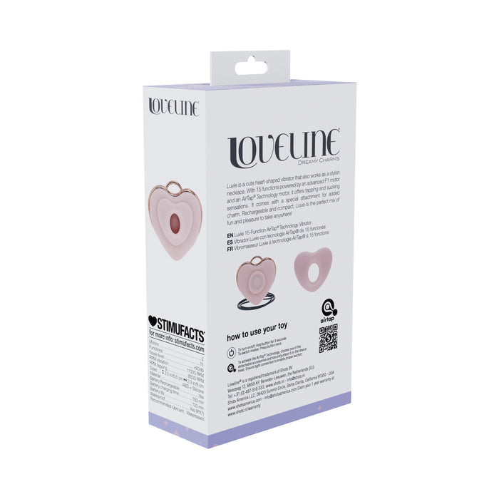 LoveLine Luvie AirTapTech Rechargeable Vibrator Waterproof Pink