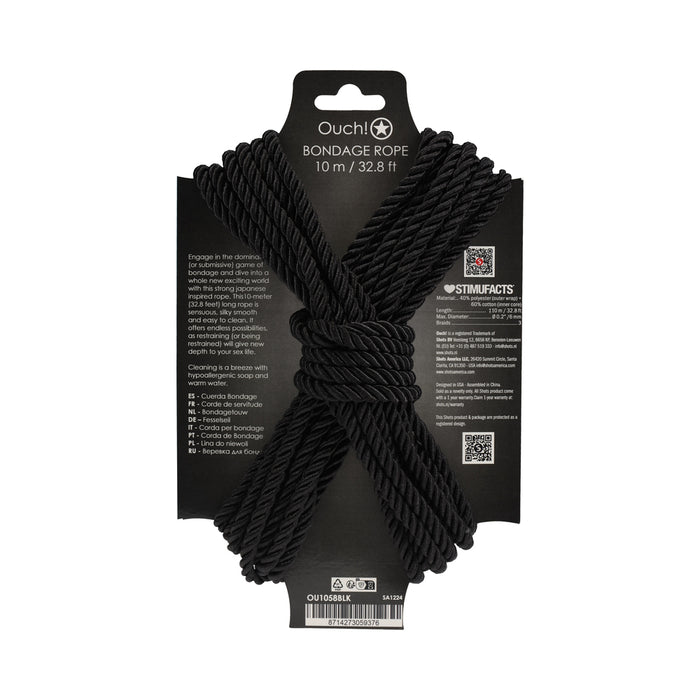 Ouch! Bondage Rope 10 m Nylon Black