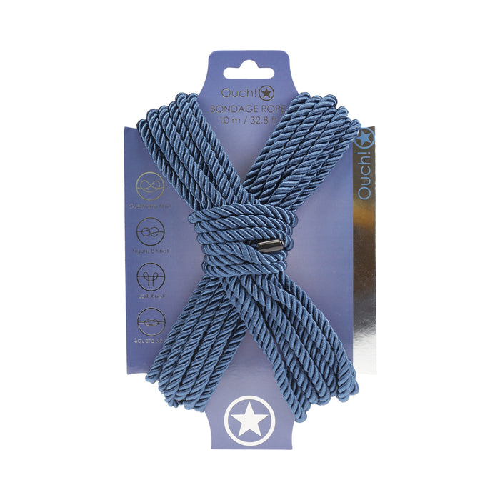 Ouch! Bondage Rope 10 m Nylon Navy Blue