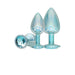 Ouch! International Paris Collection Metal Anal Plug Set Blue