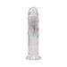 RealRock Wireless Rechargeable Remote Control LED Vibrating 6 in. Dildo Clear