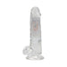 RealRock Wireless Rechargeable Remote Control LED Vibrating 6 in. Dildo with Balls Clear