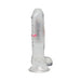 RealRock Wireless Rechargeable Remote Control LED Vibrating 6 in. Dildo with Balls Clear
