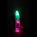 RealRock Wireless Rechargeable Remote Control LED Vibrating 6 in. Dildo with Balls Clear