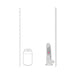 RealRock Wireless Rechargeable Remote Control LED Vibrating 6 in. Dildo with Balls Clear