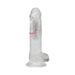 RealRock Wireless Rechargeable Remote Control LED Vibrating 7 in. Dildo with Balls Clear