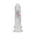 RealRock Wireless Rechargeable Remote Control LED Vibrating 7 in. Dildo with Balls Clear
