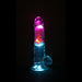 RealRock Wireless Rechargeable Remote Control LED Vibrating 7 in. Dildo with Balls Clear