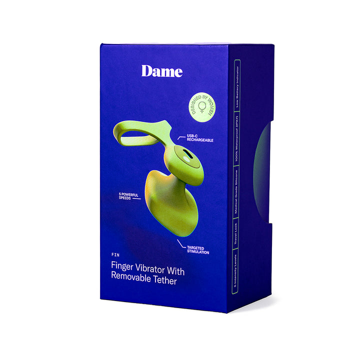 Dame Fin 2.0 Finger Vibrator Citrus