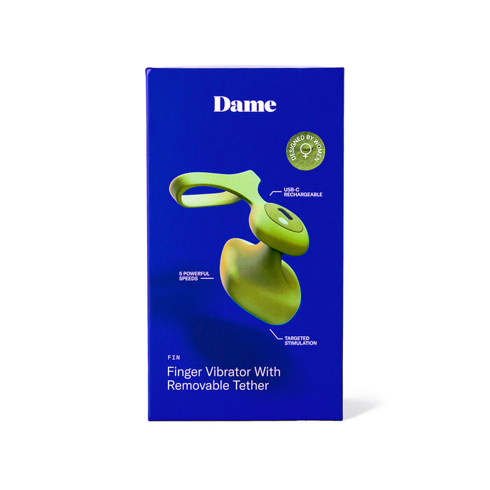 Dame Fin 2.0 Finger Vibrator Citrus