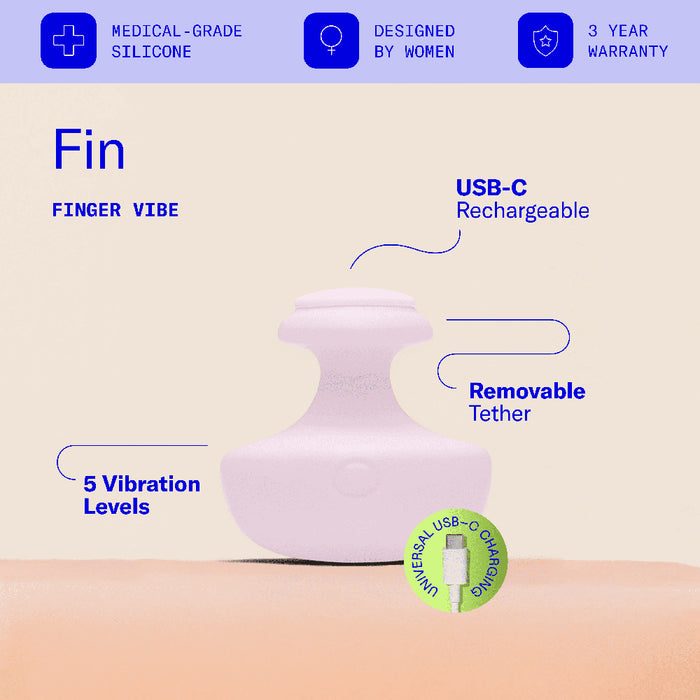 Dame Fin 2.0 Finger Vibrator Quartz