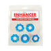Enhancer Five Piece Cock Ring Set Blue