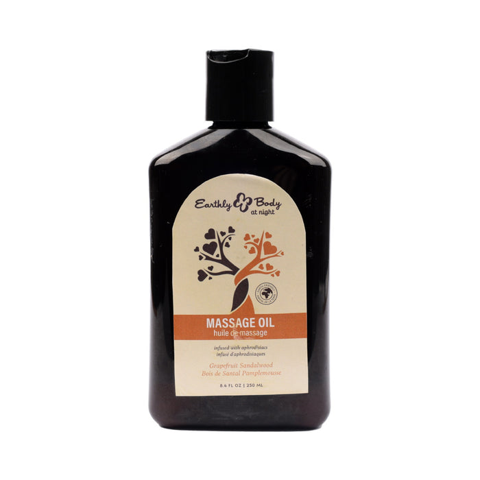 Earthly Body At Night Aphrodisiac Massage Oil Grapefruit Sandalwood 8.4 oz.