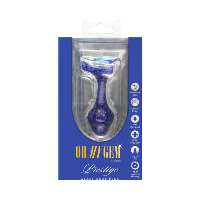Oh My Gem Prestige Glass Anal Plug Blue