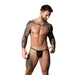 Male Power The Ultimate Duo CRR Pouch G-String & Red Cock Ring Black S/M