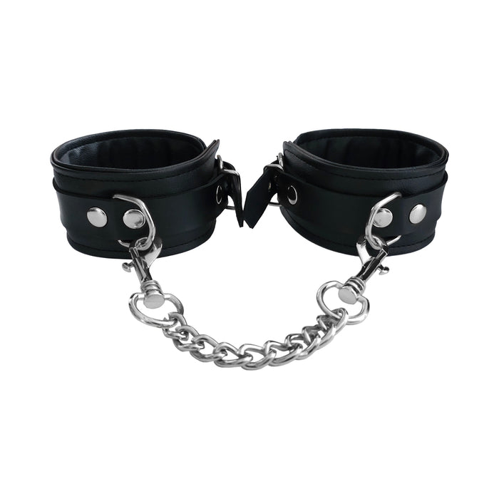Rouge Fetish Play Vegan Ankle Cuffs Black