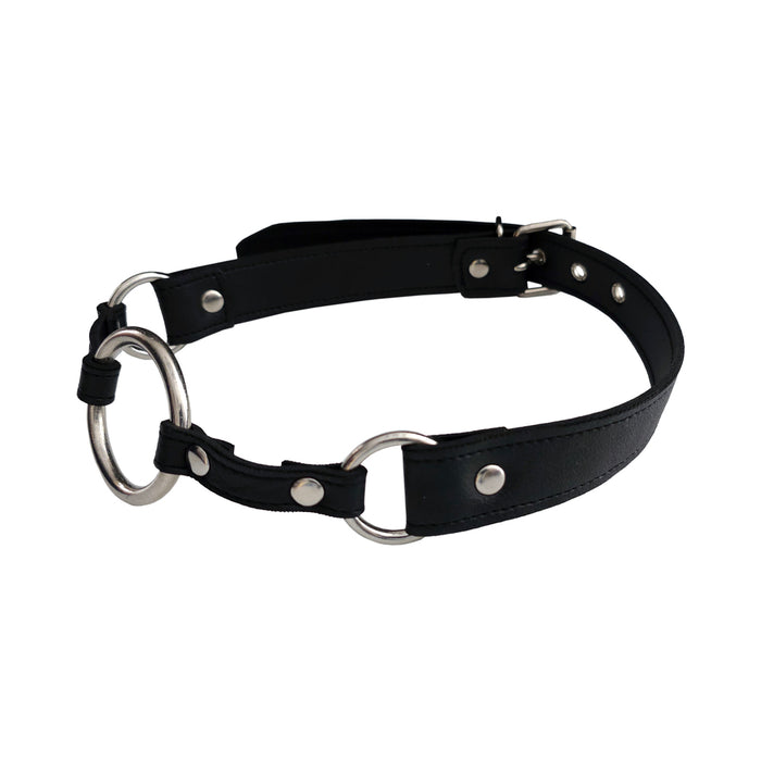Rouge Fetish Play Vegan O-Ring Gag Black