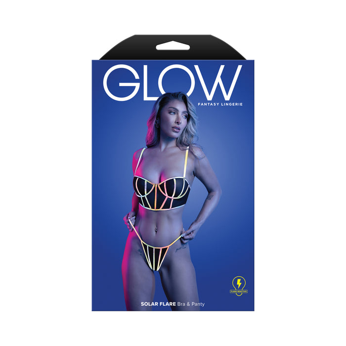Fantasy Lingerie Glow Solar Flare Underwire Bra & Panty S/M