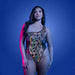 Fantasy Lingerie Glow Luminescent Floral Print One-Shoulder Teddy Queen Size