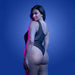 Fantasy Lingerie Glow Luminescent Floral Print One-Shoulder Teddy Queen Size