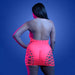 Fantasy Lingerie Glow Aphrodisiac UV Reactive Open Bodice Halter Dress & Pasties Queen Size