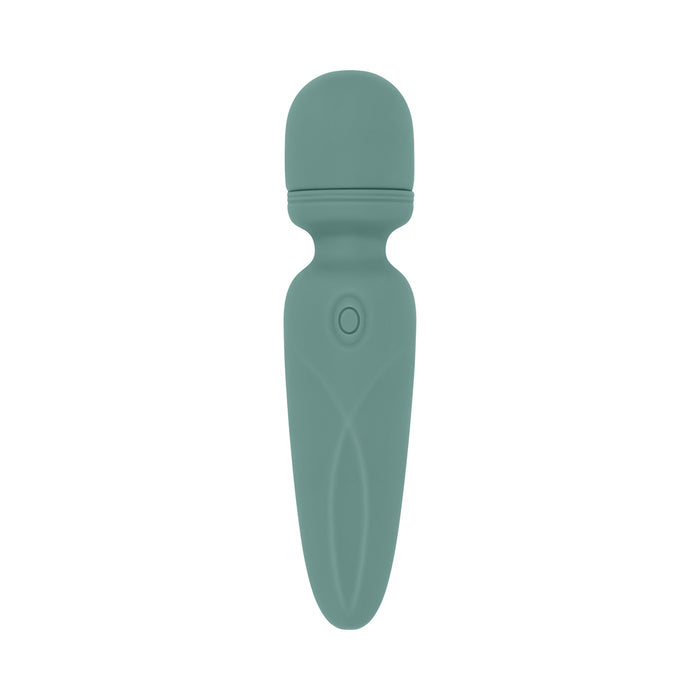Evolved Rumble Wand Rechargeable Vibrating Mini Wand Silicone Green