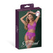 Magic Silk Butterfly Fantasies Bra, Garter & Thong Set Neon Purple L/XL