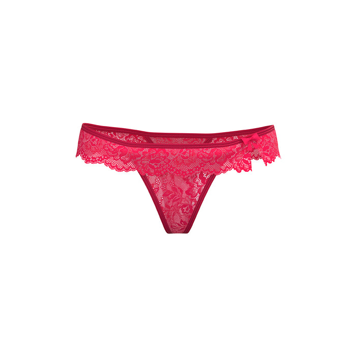 Magic Silk Get It Girl Flutter Thong Diva Pink Queen Size