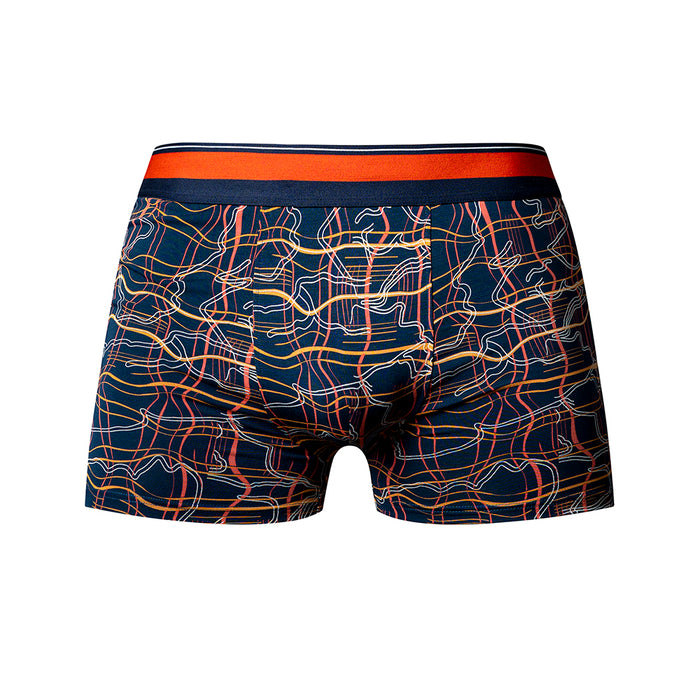 Male Power Soo Cumfy Boxer Brief Navy/Orange S