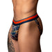 Male Power Soo Cumfy Jock Navy/Orange L/XL