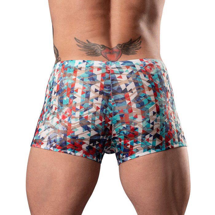 Male Power Your Lace Or Mine Pouch Short Geometric XL