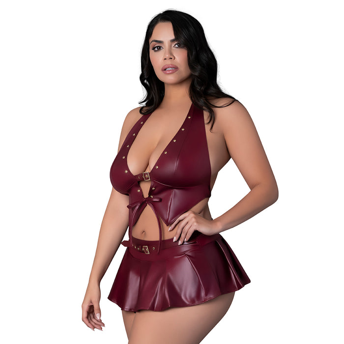Lust Fetish Seraphina Burgundy Queen Size