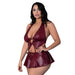 Lust Fetish Seraphina Burgundy Queen Size