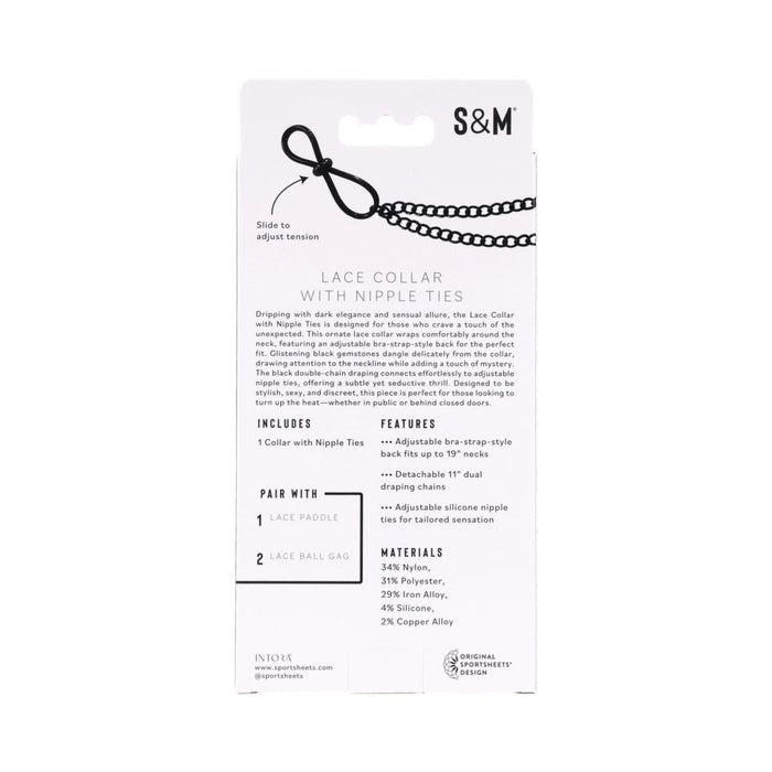 Sportsheets Sex & Mischief Lace Collar with Nipple Ties