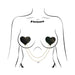 Pastease Chains: Black Shattered Disco Ball Heart with Gold Chains Pasties