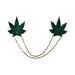 Pastease Chains: Shattered Glass Disco Ball Green Weed with Gold Chain Pasties