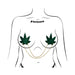Pastease Chains: Shattered Glass Disco Ball Green Weed with Gold Chain Pasties