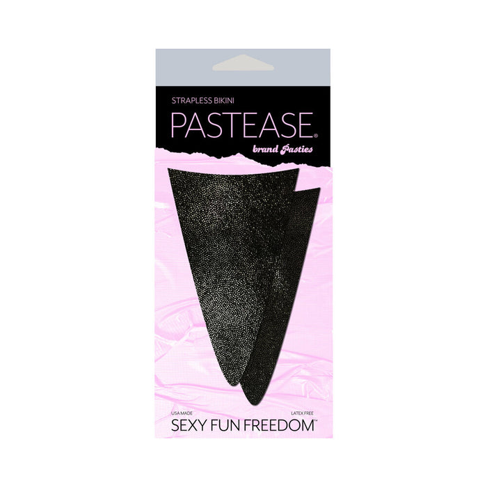 Pastease Strapless Bikini Merkins: Liquid Black Mini Bikini Merkin