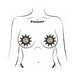 Pastease Sunburst: Sun & Moon Faces on Gold Glitter Sun Pasties