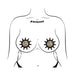 Pastease Sunburst: Sun & Moon Faces on Gold Glitter Sun Pasties