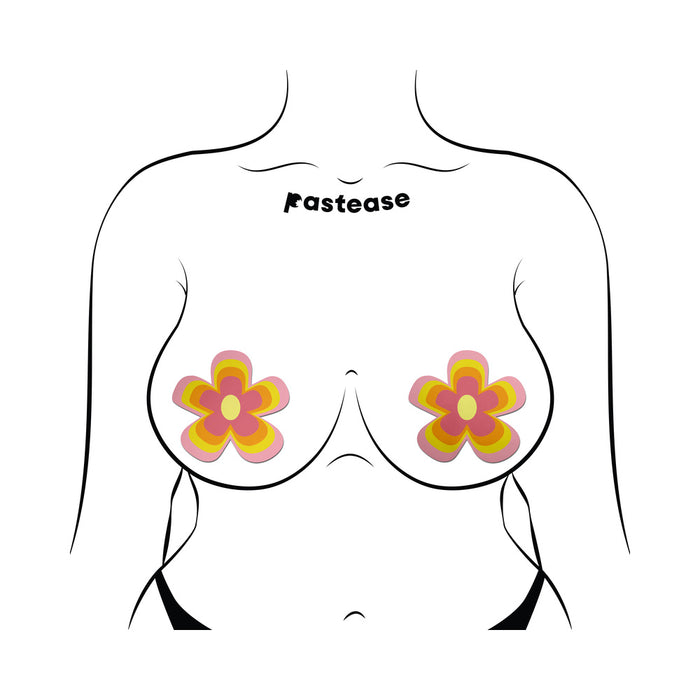 Pastease Groovy Flower Pasties in Pink Lemonade