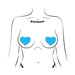 Pastease Love: Glow-in-the-Dark Neon Turquoise Heart Pasties Nipple Covers