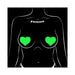 Pastease Love: Glow-in-the-Dark Neon Yellow Heart Pasties Nipple Covers