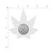 Pastease Indica Pot Leaf: Silver Holographic Weed Pasties