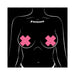 Pastease Plus X: Glow-in-the-Dark Neon Pink Cross Pasties Nipple Covers