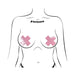 Pastease Plus X: Faux Latex Pleather Vinyl Baby Pink Cross Pasties