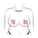 Pastease Plus X: Faux Latex Pleather Vinyl Baby Pink Cross Pasties