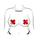 Pastease Plus X: Faux Latex Pleather Vinyl Red Cross Pasties