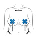 Pastease Tassel Pasties: Denim Plus X with Long Rhinestone Tassel