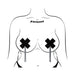 Pastease Tassel Pasties: Black Sparkle Plus X with Long Rhinestone Tassel